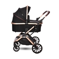 Passeggino GLORY 2in1+ADAPTERS con cesta per neonato BLACK Diamond